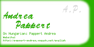 andrea pappert business card